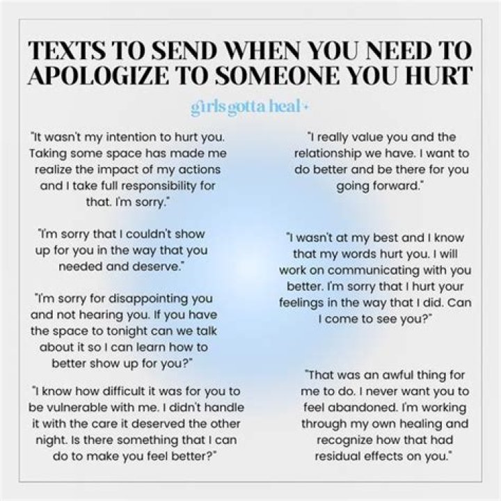How do you apologize to someone you hurt deeply in text?