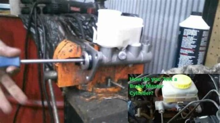 How do you test a brake master cylinder?