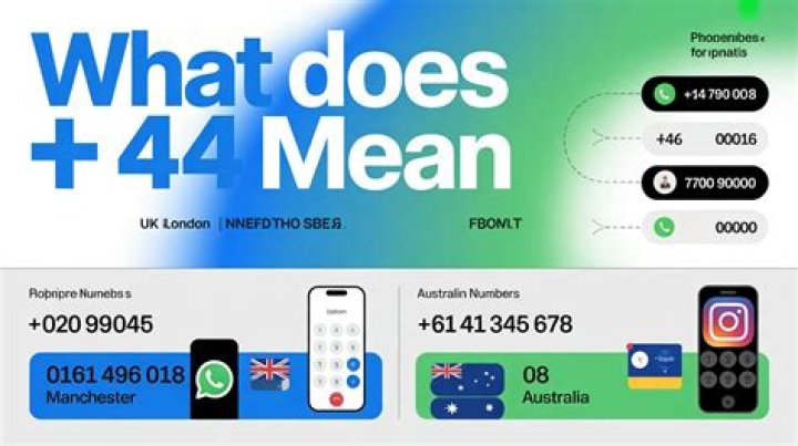 What does 44 mean on a phone number?