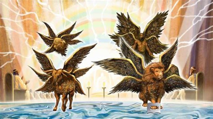 What does the lion represent in Ezekiel?