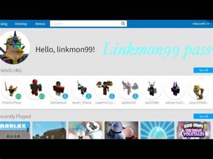What is Linkmon99 password in Roblox?